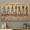 God Says You Are Beautiful Cowgirl Horizontal Poster LN Cowboy Poster Cowgirl Poster
