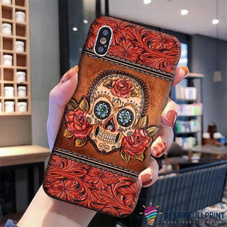 Skull Gift Rose Floral Skull Phone Case NHD