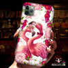 Pink Flamingo Flower Phone Case NH