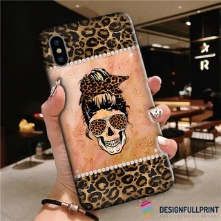 Skull Gift Skull Leopard Pattern Phone Case NHD