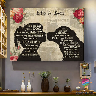 Dog Lover Poster Girl And Dogs You Are Not Just A Dog Poster HG Gifts For Dog Lovers