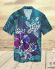 Gift For Turtle Lover Turtle Hibiscus Flower Hawaii Shirt Button Shirt NHD