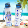 I Swim To Escape This World Personalized Water Track Bottle NHD