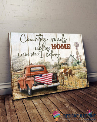 Country Road Take Me Home Horizontal Poster LN