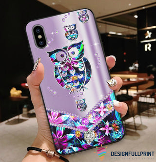 Diamond Owl Print Phone Case LN