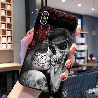 Skull Gift Love Till The End Skull Rose Phone Case NHD