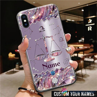 Personalized Romantic And Fascinate Balance Purple Diamond Print Phone Case LN