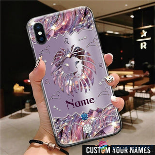 Lion Diamond Personalized Print Phone Case LN