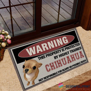 Chihuahua Doormat LH Warning Gifts For Dog Lovers