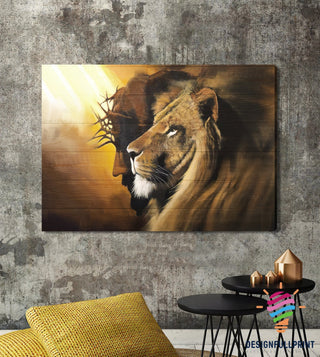 Awesome Lion And God Poster HG