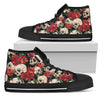 Floral Skull High Top Shoes - designfullprint