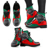New Comfortable Lace Up Leather Mexican Flag Unisex Boots - designfullprint