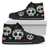 Mexican Sugar Skull Lightweight High Top Canvas Shoes 001 (Men & Women Size) - designfullprint
