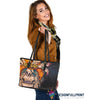 Skull Gift Skull And Feather Skull Leather Tote Bag HG