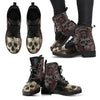 New Comfortable Lace Up Leather Skull Boots 001 - designfullprint
