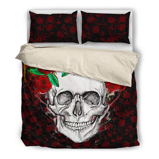 Flower Skull Bedding Set