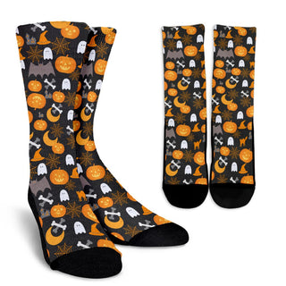 Trick or Treat CREW SOCKS - Halloween Accessories, Halloween Gifts