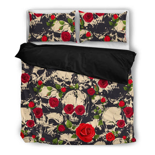 Flowers and Skulls Style 3 Bedding Set