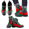 New Comfortable Lace Up Leather Mexican Flag Unisex Boots - designfullprint