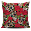 Rose Skull Pillow Cover - designfullprint