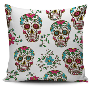White Skull Pillow Cover - designfullprint