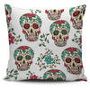 White Skull Pillow Cover - designfullprint