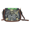 3D Skull Leather Cross-Body Carrying Strap Canvas Saddle Bags 003 - designfullprint