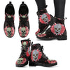 New Comfortable Lace Up Leather Skull Boots 002 - designfullprint