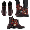 Mexican Skull Girl Women's Leather Boots - designfullprint