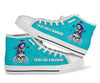 Skull Gift Teal and Purple Suicide Awareness Sugar Skull Fight Like A Warrior Shoes