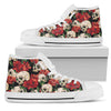 Floral Skull High Top Shoes - designfullprint