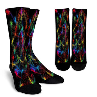 Scribble Art Crew Socks - designfullprint