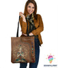 Gift For Hippie Namaste Leather Pattern Hippie Girl Tote Bag HG