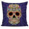 Blue Radiant Skull Pillow Cover - designfullprint