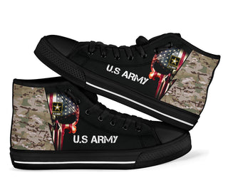 Gift For Army Army Multicam High Top Shoes