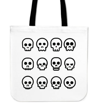 Skull Madness (White) Tote Bag - designfullprint