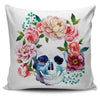 Floral Skull Pillow Cover - designfullprint