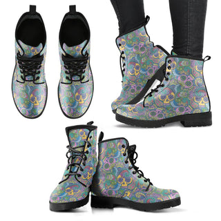 Henna Skull Women's Leather Boots