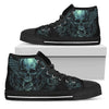 Black Skull Lightweight High Top Canvas Shoes
