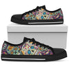 Mexican Sugar Skull Low Top Canvas Shoes 002 - designfullprint