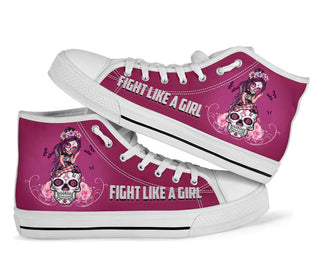 Skull Gift Sugar Skull Girl Breast Cancer Awareness Breast Cancer Prevention Shoes Skullgirl Shoes