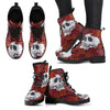 Skull Roses Women's Leather Boots