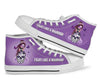 Skull Gift Fight Like A Warrior Purple Sugar Skull Girl Cancer Awareness Shoes