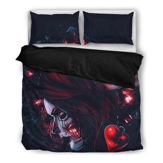 Two Face Skull Girl Bedding Set