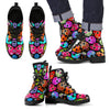 New Comfortable Lace Up Leather Skull Boots 003 - designfullprint