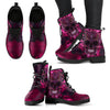 Oriental Skull Women's Leather Boots - designfullprint