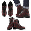 New Comfortable Lace Up Leather Skull Boots 008 - designfullprint