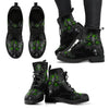 New Comfortable Lace Up Leather Skull Boots 013