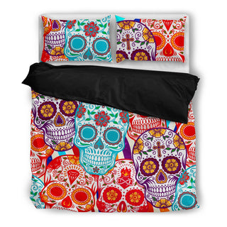 Sugar Skulls Black Bedding Set