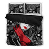 Black Roses and Skull Girl Bedding Set